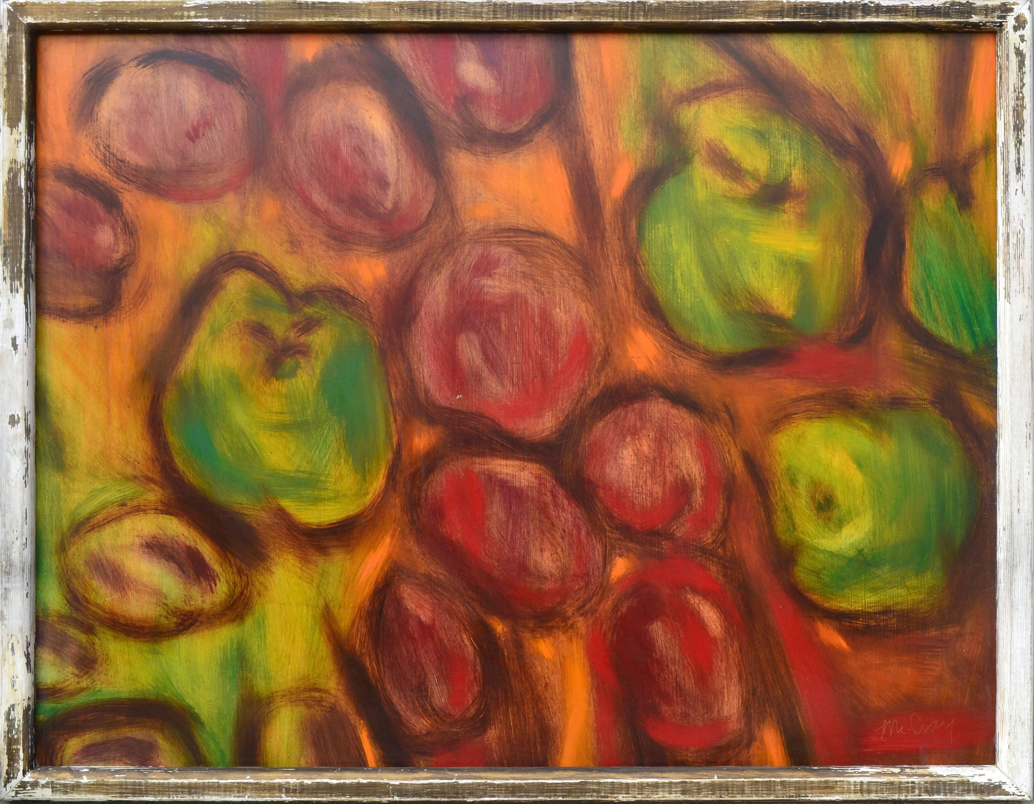 Apples and Plums - Painting by James McCray