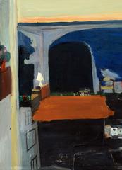 Mid Century Abstracted Urban Landscape - 1960's San Francisco Window View