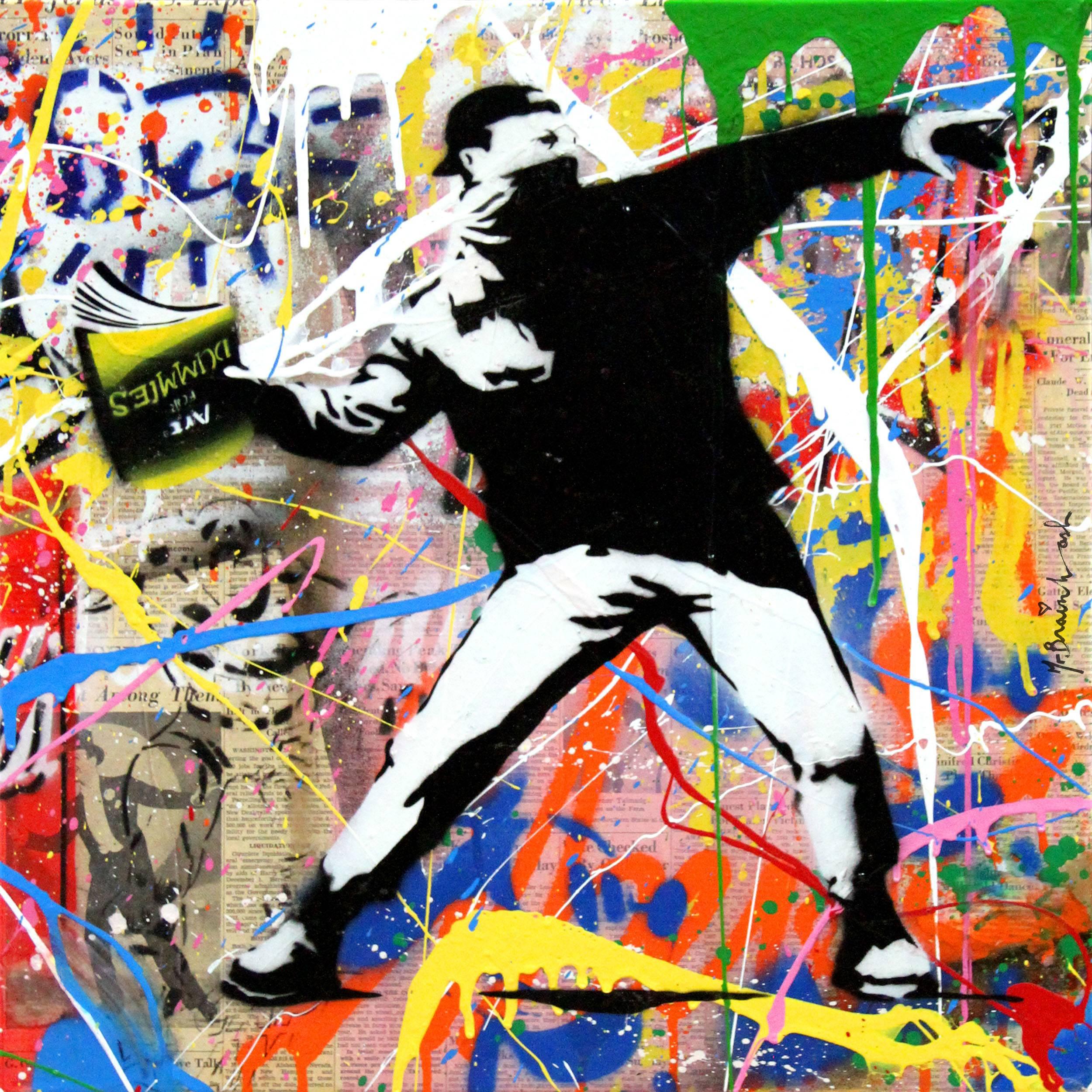 Banksy Thrower (12) von Mr. Brainwash