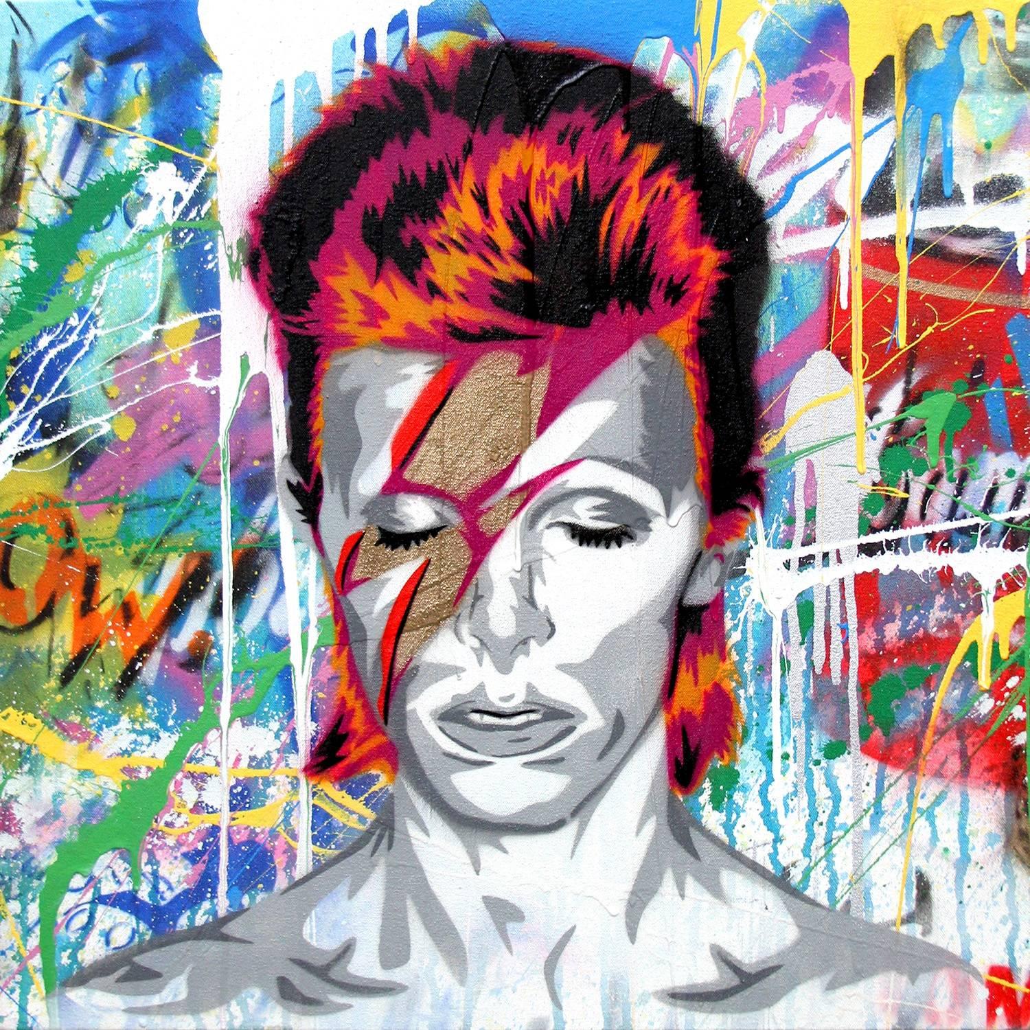 David Bowie - Painting by Mr. Brainwash