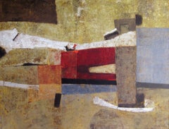 "Abduction of the Emperor, " 1970s Modern Abstract Painting