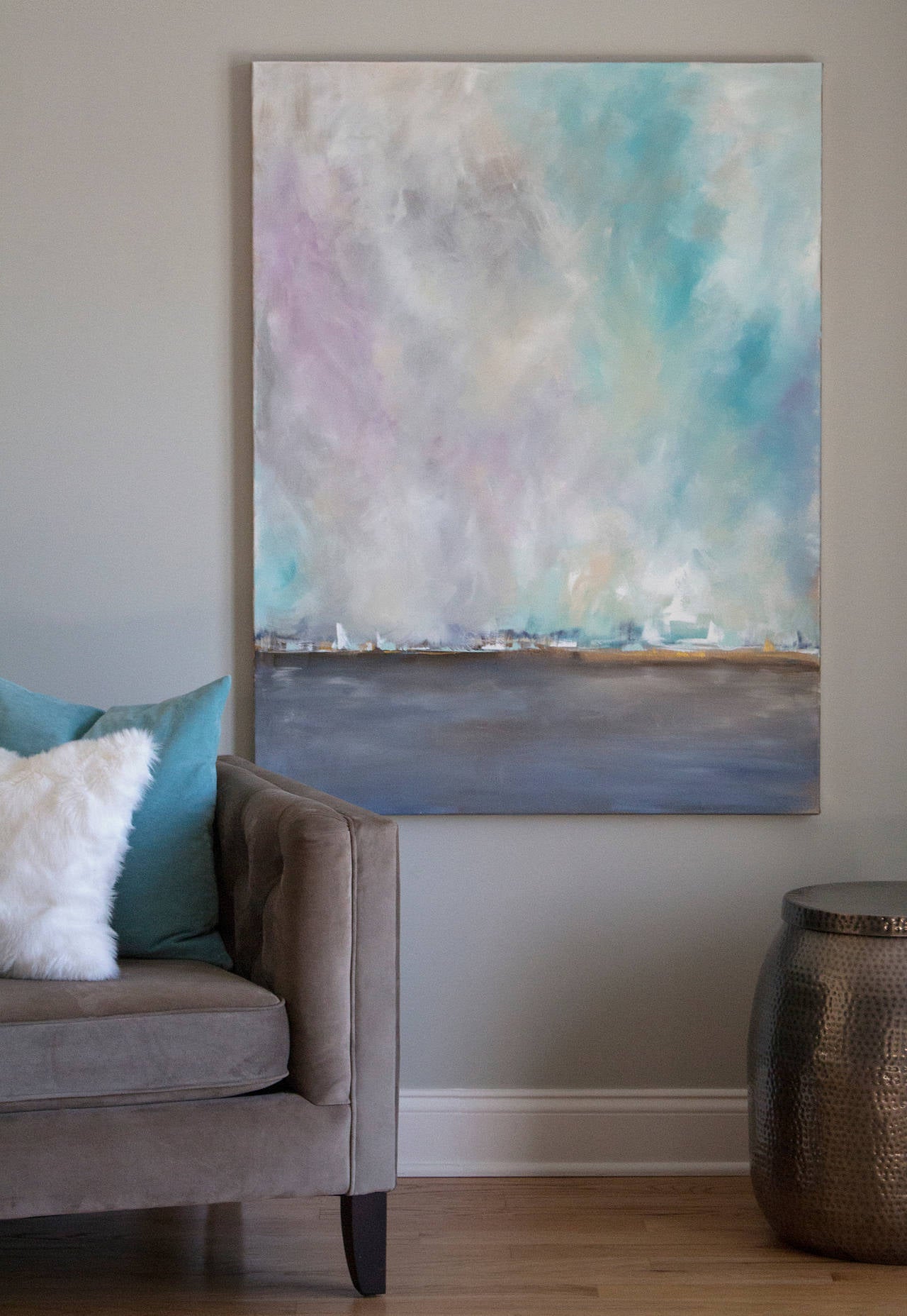 Ever After - Blue Abstract Painting by Julia Contacessi