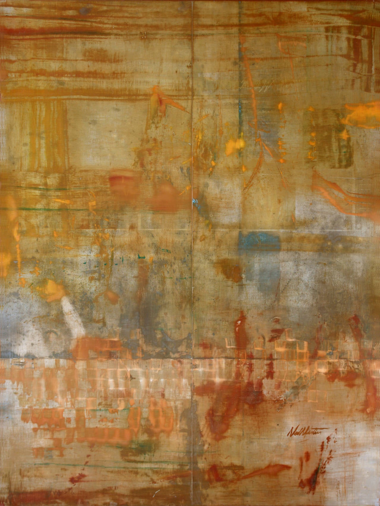 Ned Martin Abstract Painting - Rust