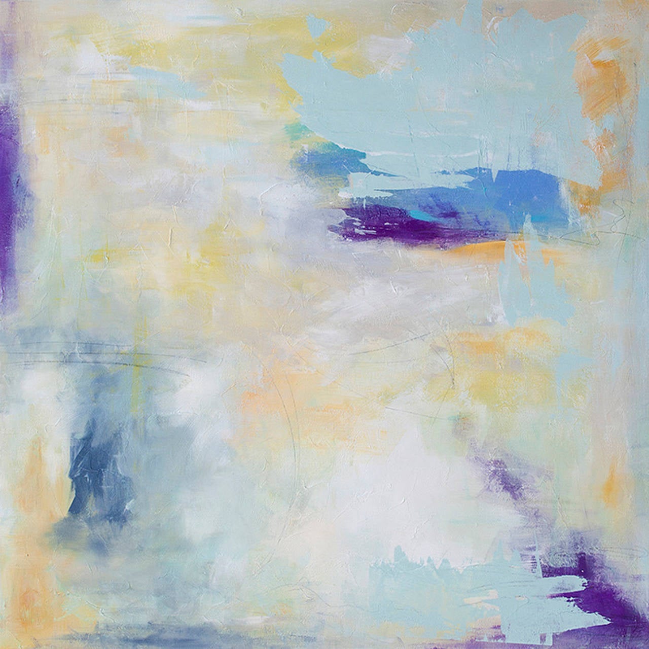 Julia Contacessi Abstract Painting – ""Tanzend im Licht"" Buntes abstraktes Gemälde