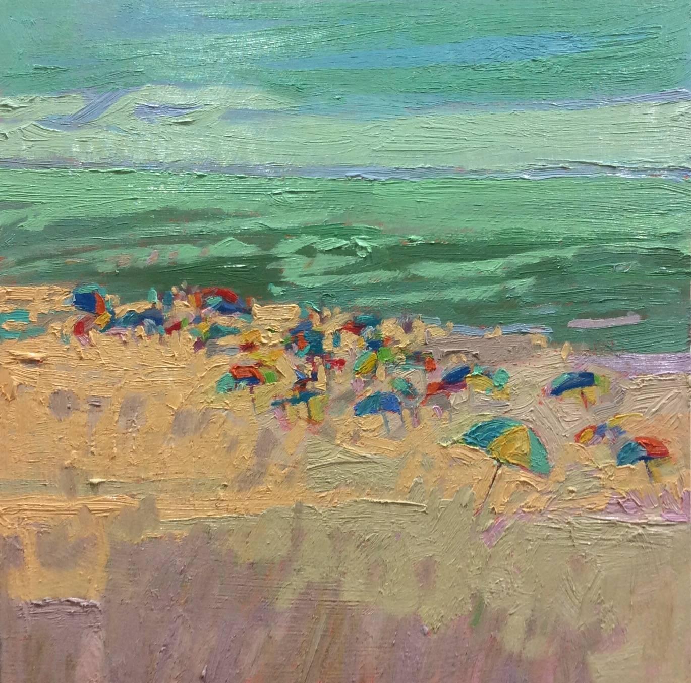 Jane Schmidt Landscape Painting - Oval Beach #2