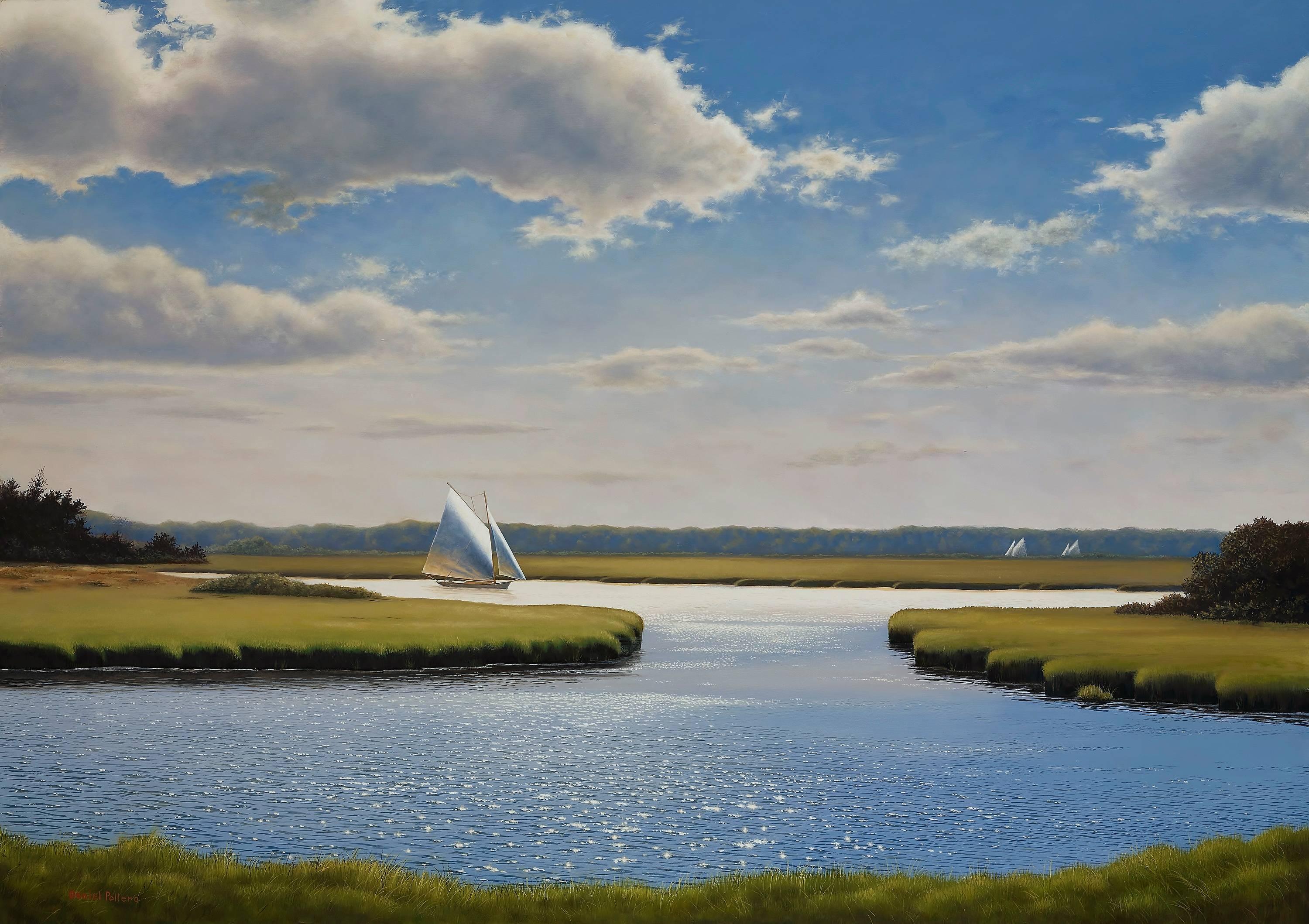 Daniel Pollera Landscape Painting - Quogue Salt Marsh