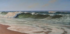 'Beach View', Cape Cod Modern Impressionist Marine Oil Painting