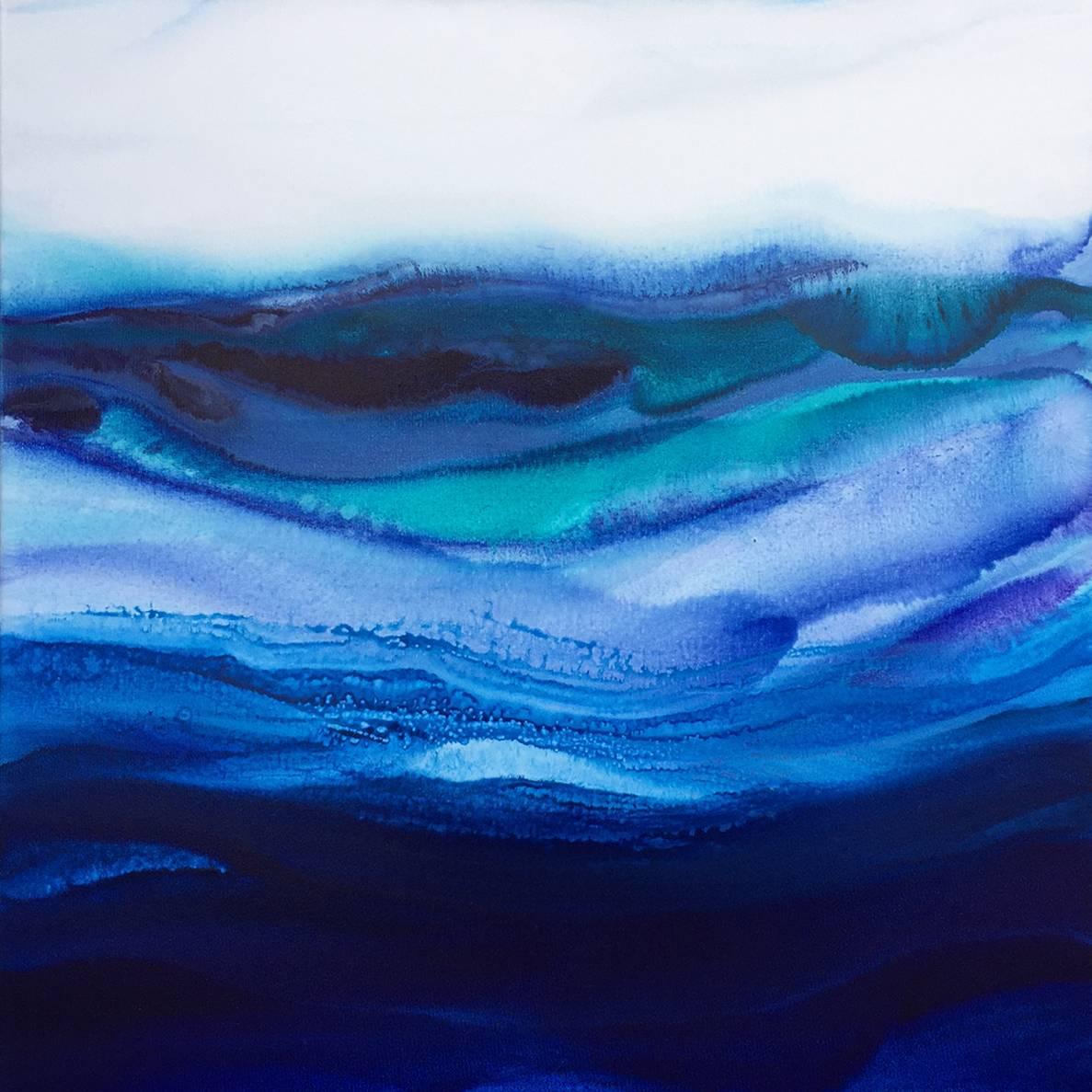 Teodora Guererra Abstract Painting - Rolling Surf I