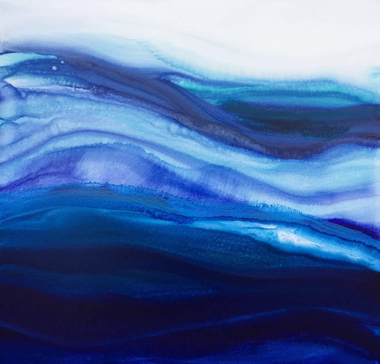 Teodora Guererra Abstract Painting - Rolling Surf II