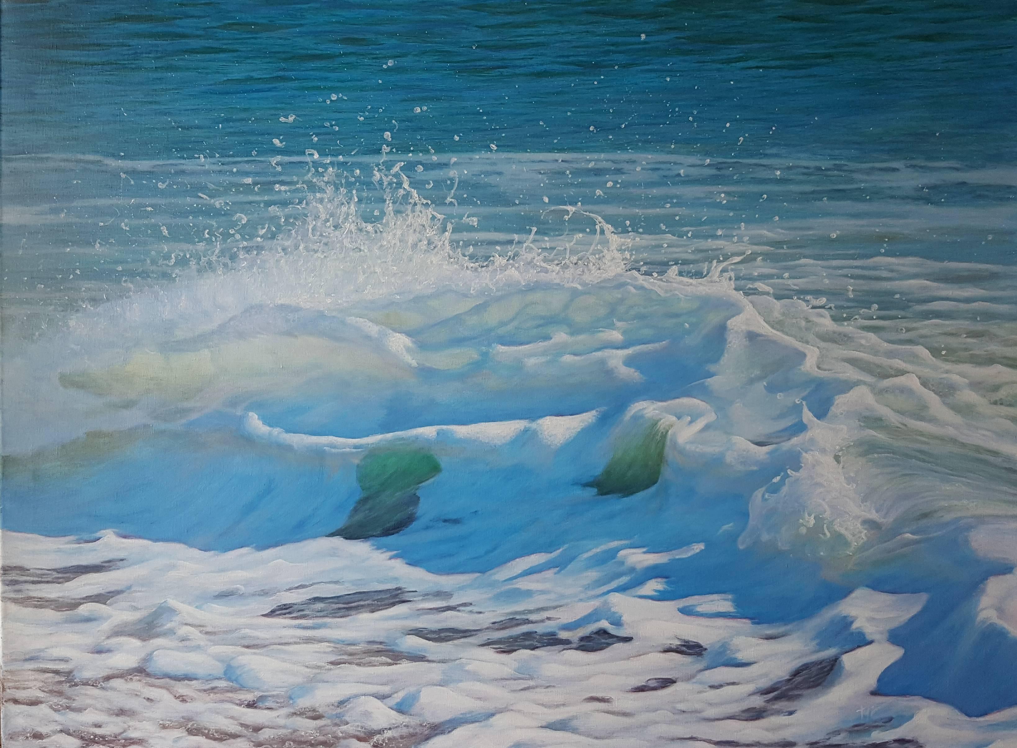 Antonia Tyz Peeples Landscape Painting - Low Tide Antics