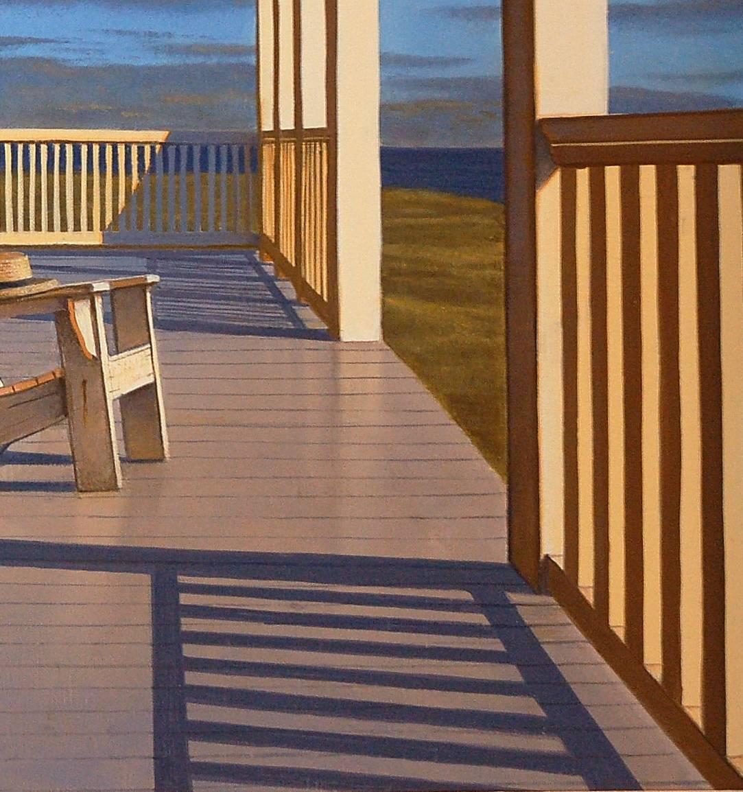 'Watching the Sunset', Contemporary Realist Marine Oil Painting 1