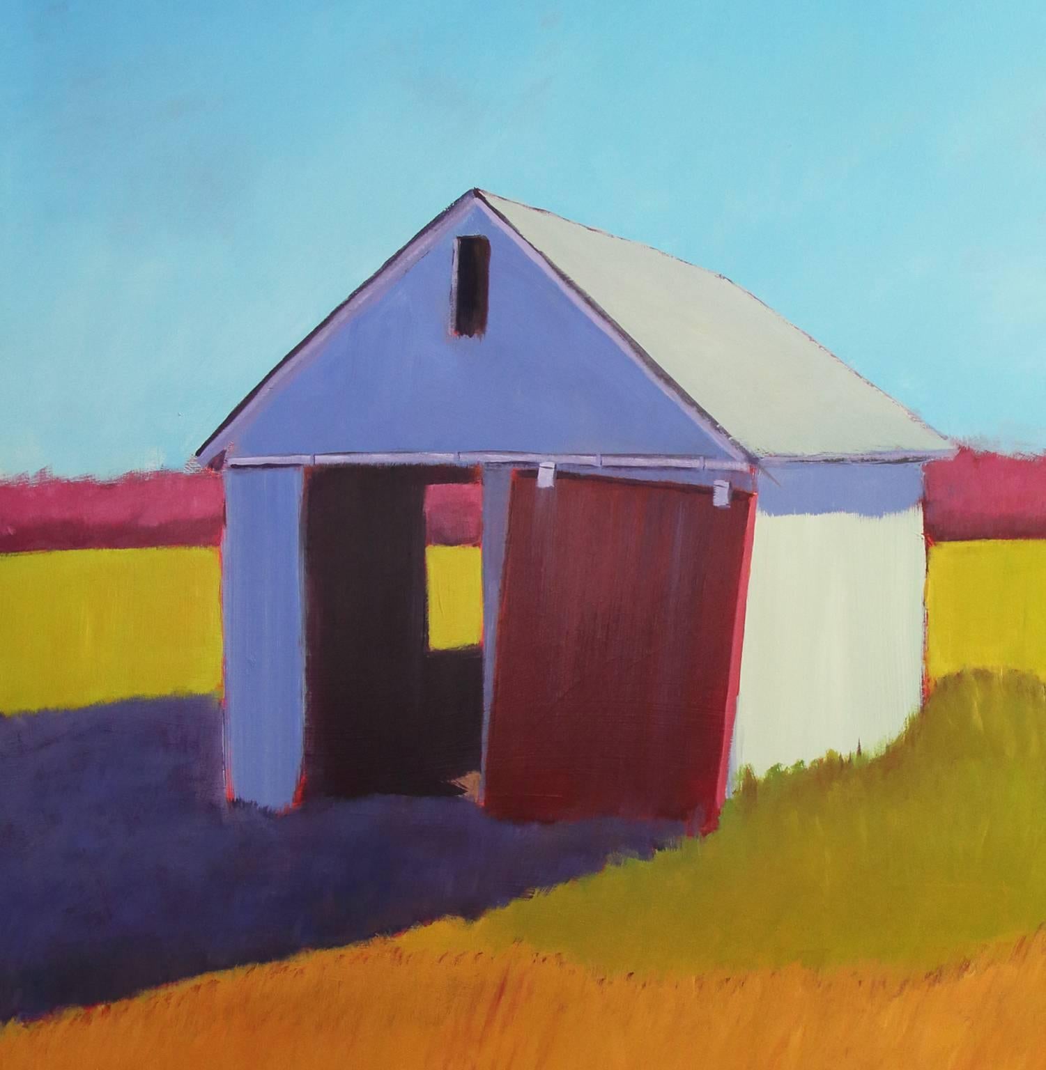 'Pumpkin Shed', Bold Contemporary Transitional Landscape Painting 1