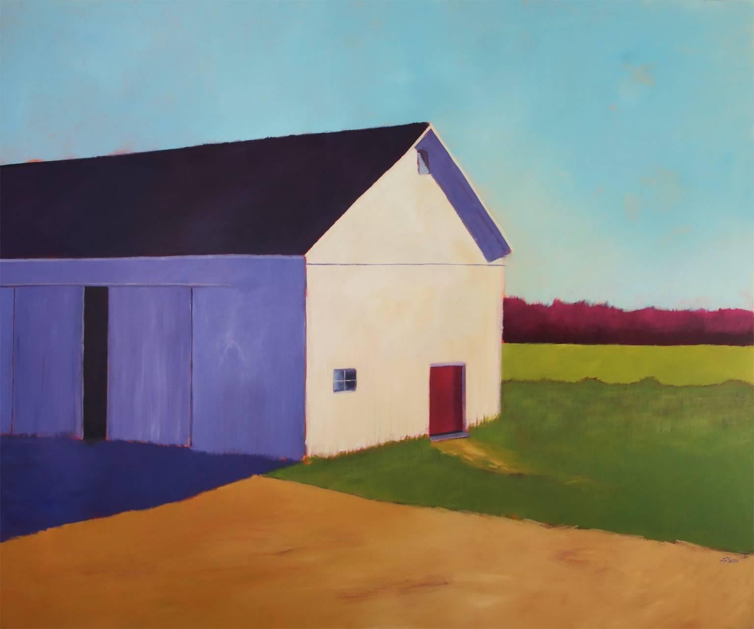 Carol Young Landscape Painting - 
Autumn Kaleidoscope
, Large Bold Contemporary Landscape Acrylic Painting