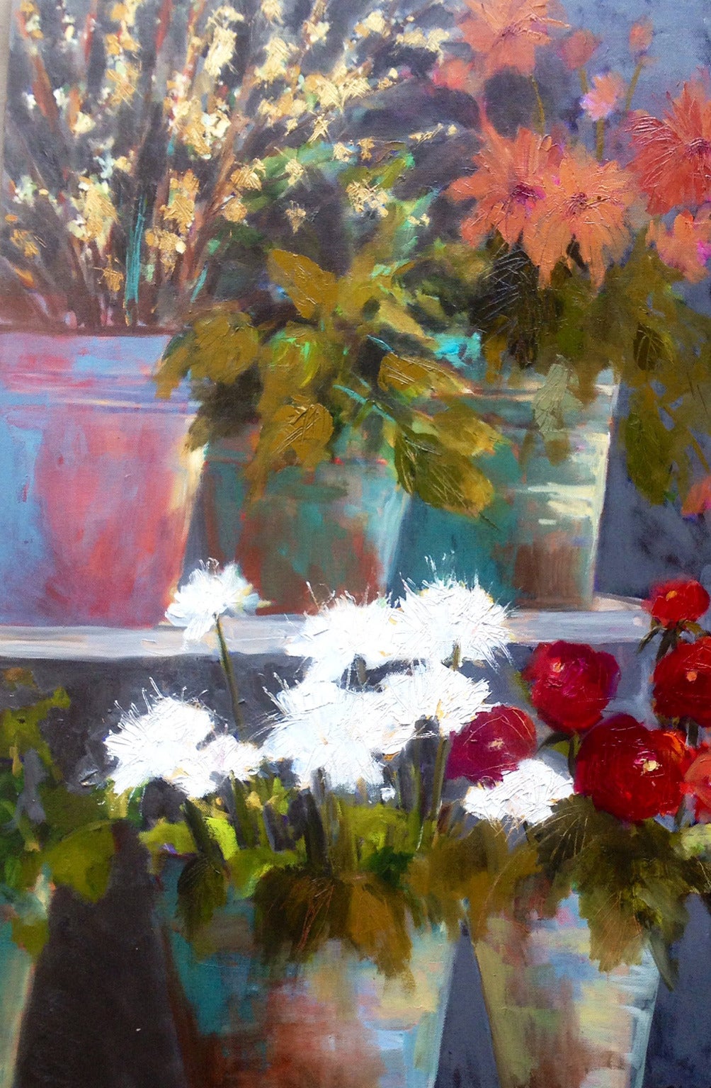 Lori Eubanks Still-Life Painting - Flower Market