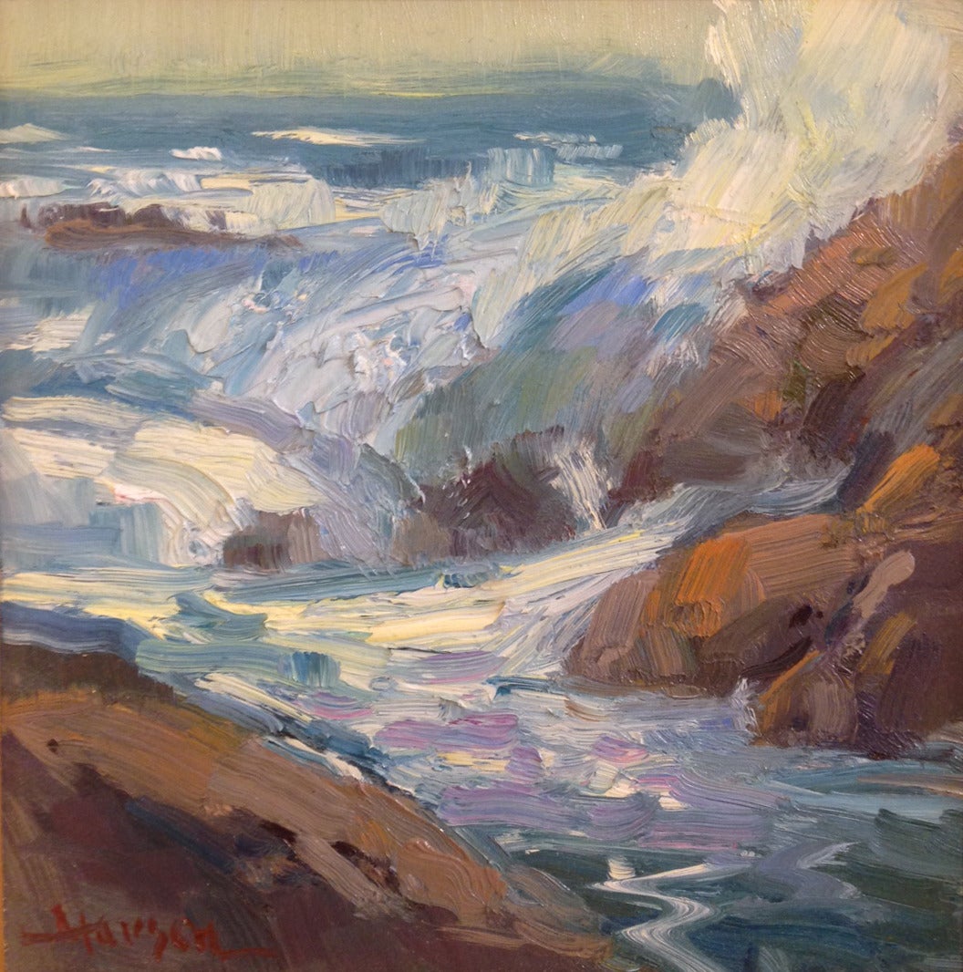 Ann Larsen Landscape Painting - Rolling Surf