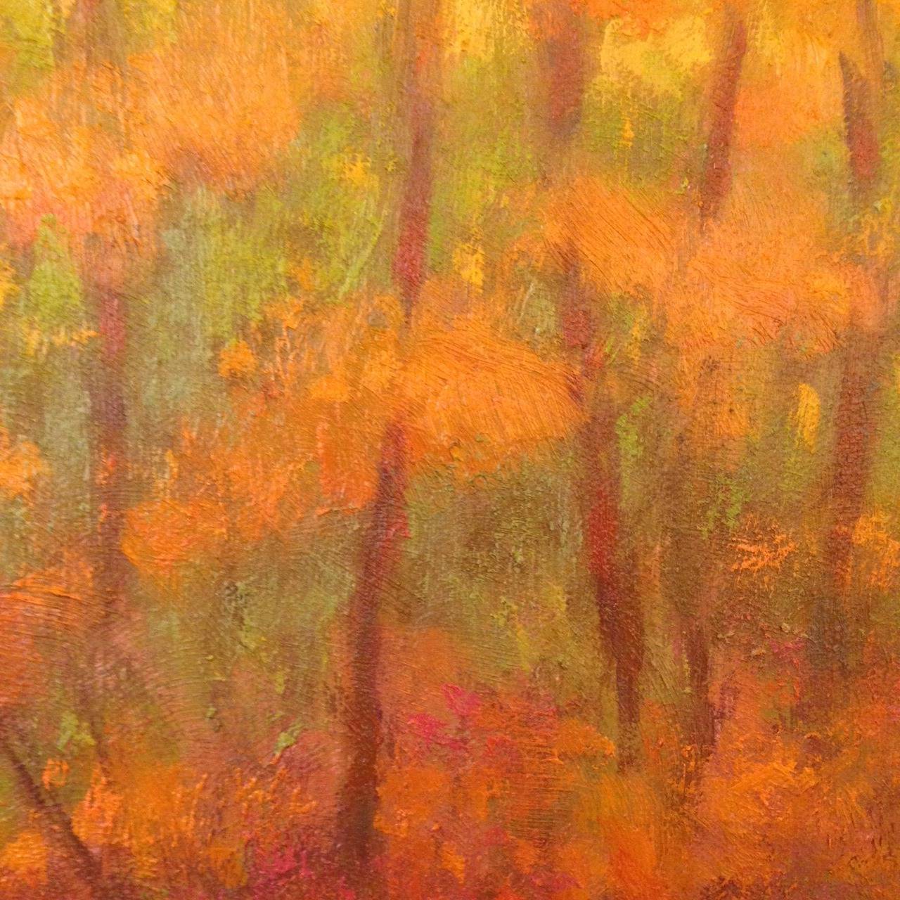 Autumn Sunset - American Impressionist Painting by Robert Longley