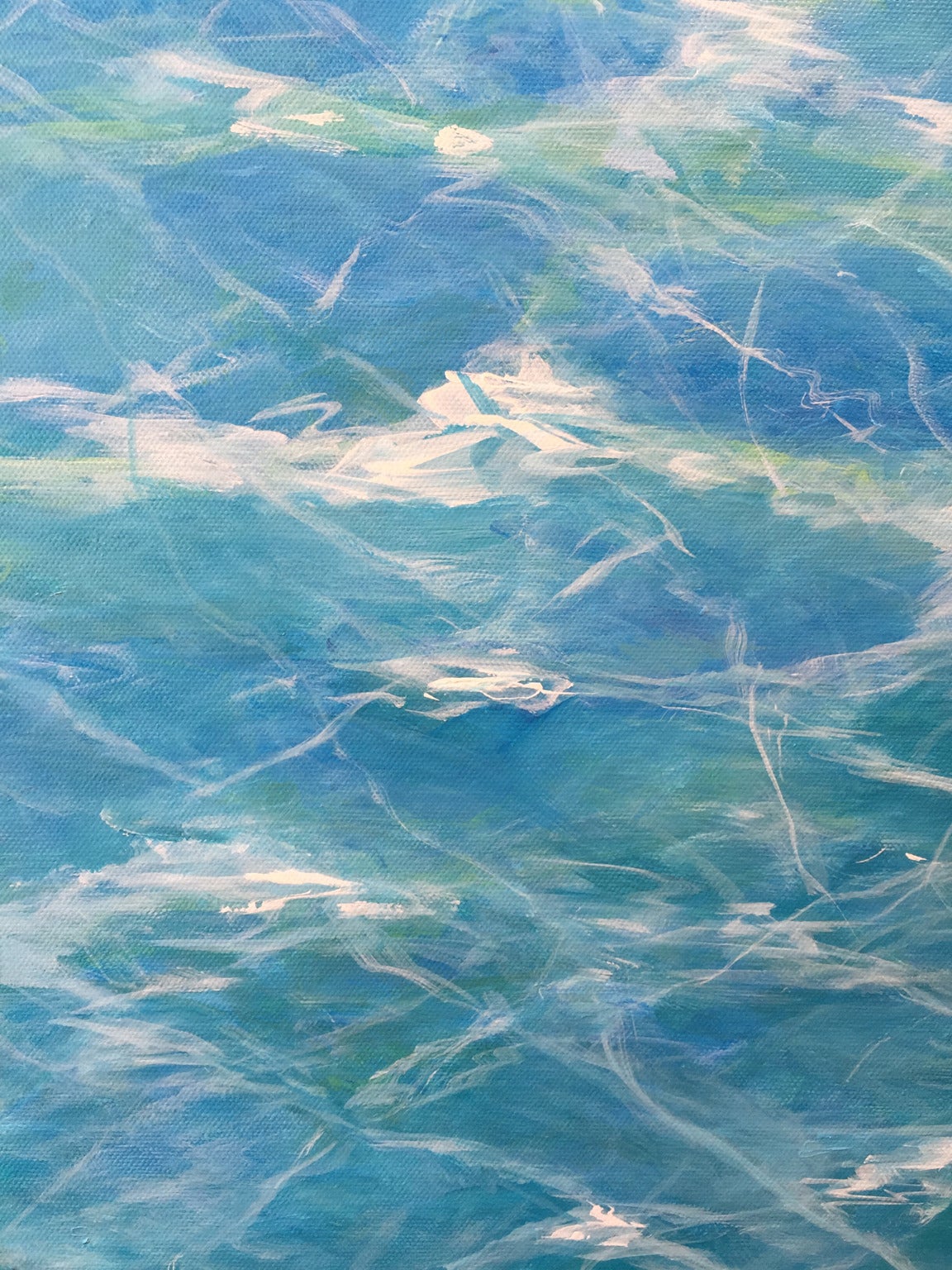 Pool Water II - Abstract Painting by Megan Ruch
