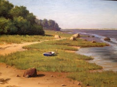 'June Sun', Cape Cod Modern Impressionist Marine Oil Painting