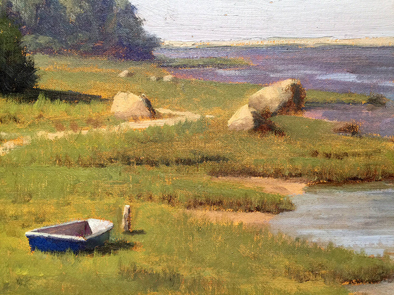 Ronald Tinney 'June Sun', Cape Cod Modern Impressionist Marine Oil