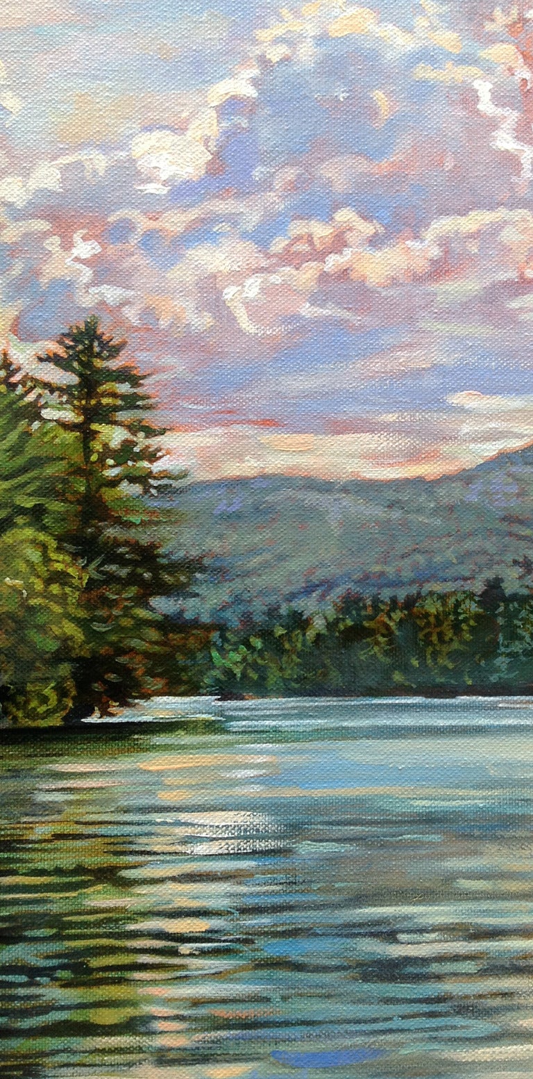 Huddle Bay, Lake Goerge - American Impressionist Painting by Cathy Diefendorf