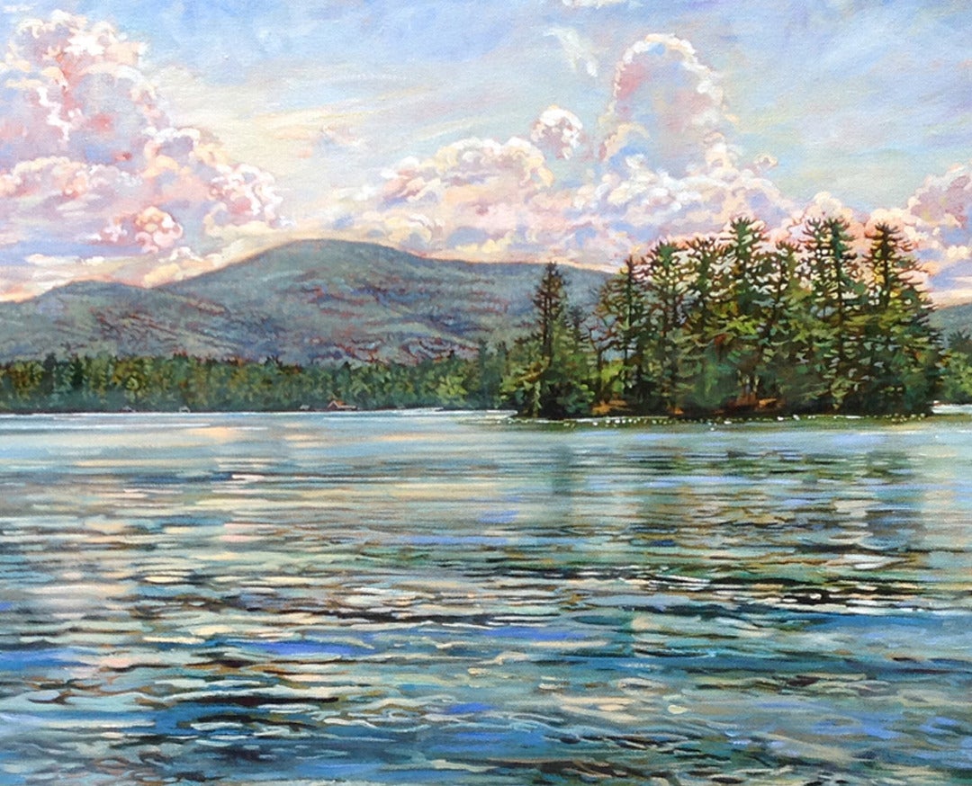 Huddle Bay, Lake Goerge - Painting by Cathy Diefendorf