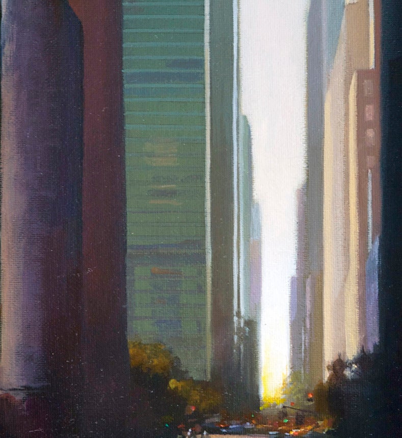 City Vista - Realist Painting by Ed Little