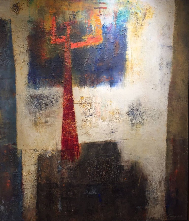 Stanley Bate Helvetic Landscape 1960s Modern Abstract