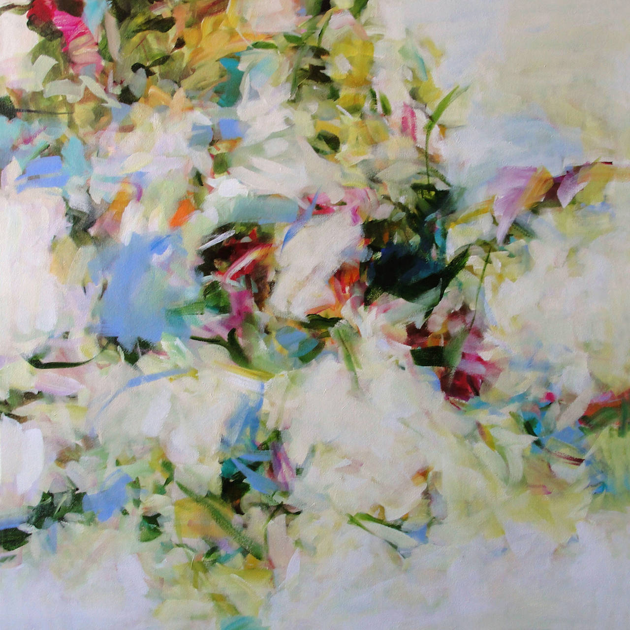 Susan Morosky Abstract Painting - Hatch River Bank I