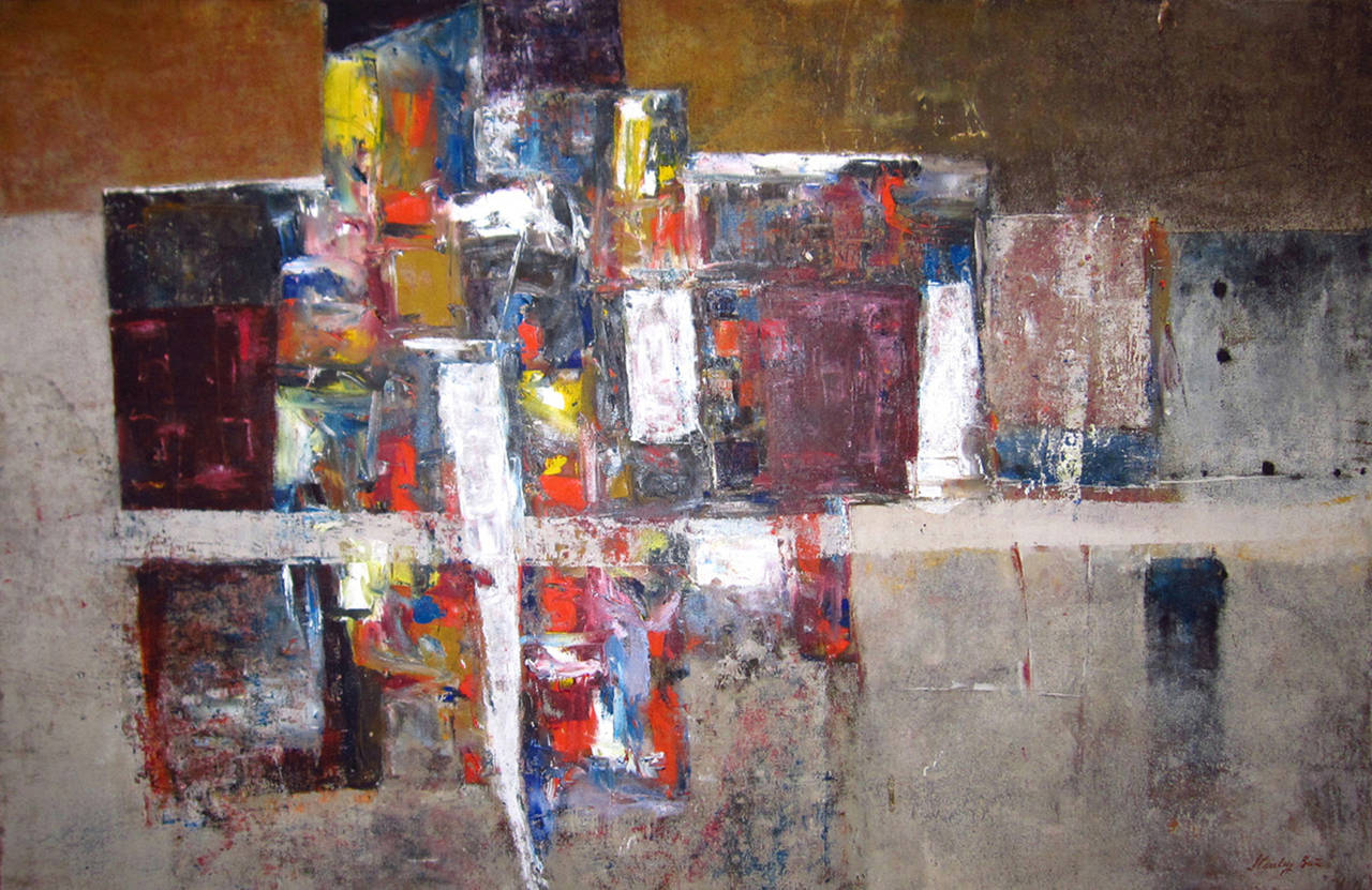 ""Exodus"" Modernes abstraktes Gemälde der 1960er Jahre