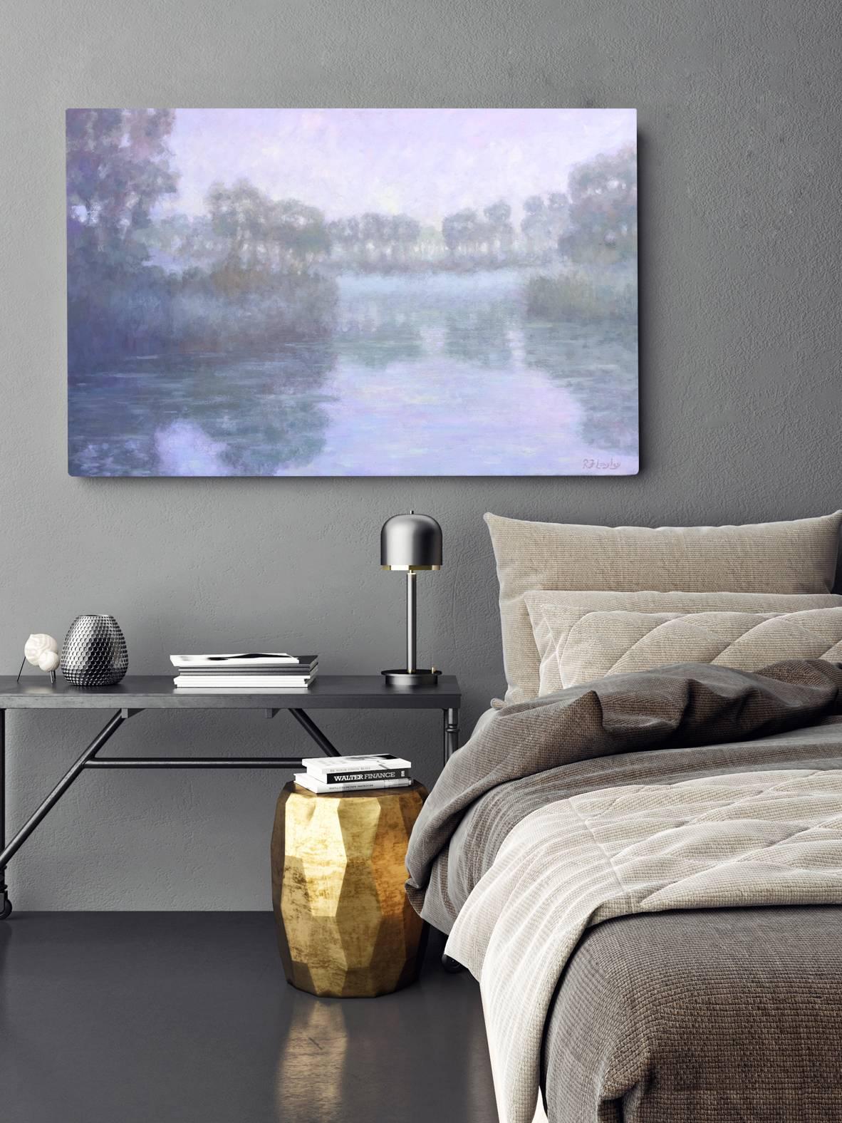 Nature, landscape, river, water, trees, season, spring, reflection, blue, purple, grey, monochromatic, green, living room, bedroom, hallway, classic, Monet

Rob Longley's training as an artist began when he first studied painting with Dick Goetz at