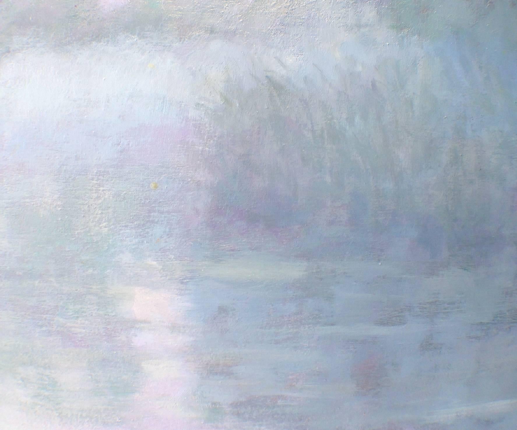 Springtime Serenity - Gray Landscape Painting by Robert Longley