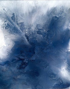 
Indigo Exhale
, Large Contemporary Abstract Minimalist Acrylic Painting