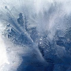 'Indigo Exhale', Large Contemporary Abstract Minimalist Acrylic Painting