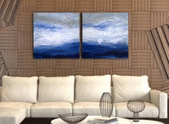 'Starry Seas 2', Large Contemporary Abstract Minimalist Acrylic Painting