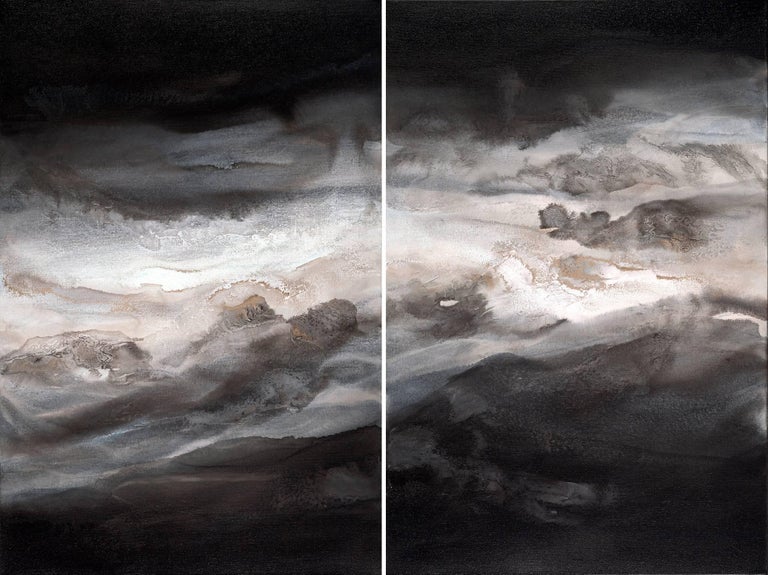 Teodora Guererra Smoky Eyes Diptych Contemporary Abstract