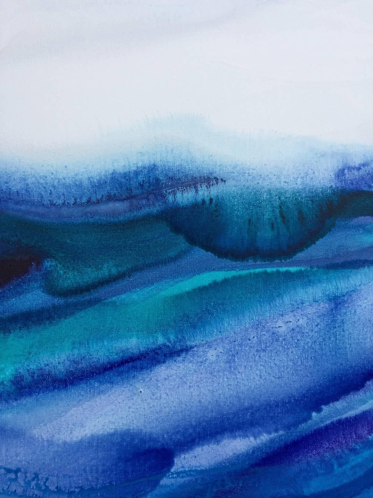 Rolling Surf I - Abstract Painting by Teodora Guererra