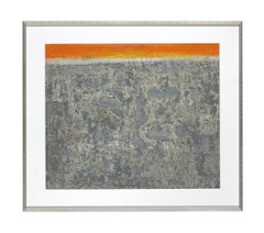 "Sunset, Gray Sea" Modern Abstract Painting