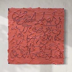 'Read Between the Lines', Original Abstract Text-based Painting