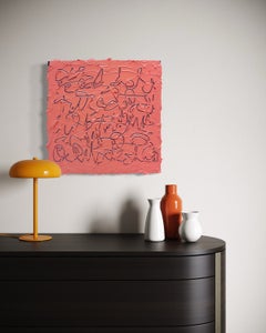 'Read Between the Lines', Original Abstract Text-based Painting