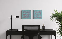 'Little Notes I & II (pair)', Original Abstract Text-based Painting