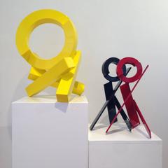 'Maquette For Niagara, Black, Edition 14/50' abstract geometric metal sculpture