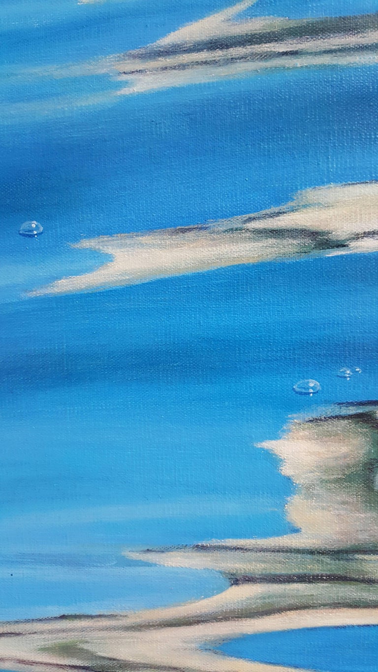 Antonia Tyz Peeples 'Harborside', Transitional Contemporary Abstract