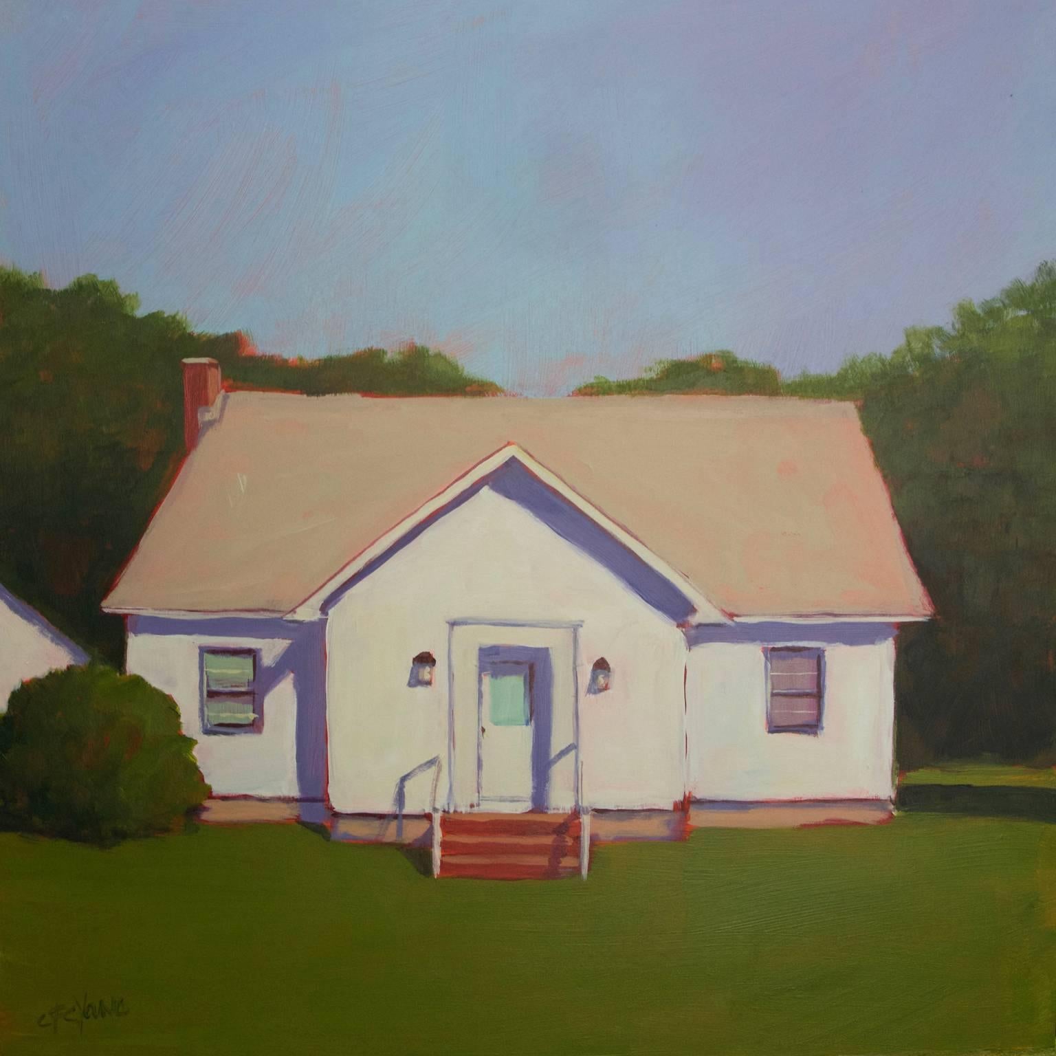 'Thursday's Smile', Bold Contemporary Cottage Acrylic Painting