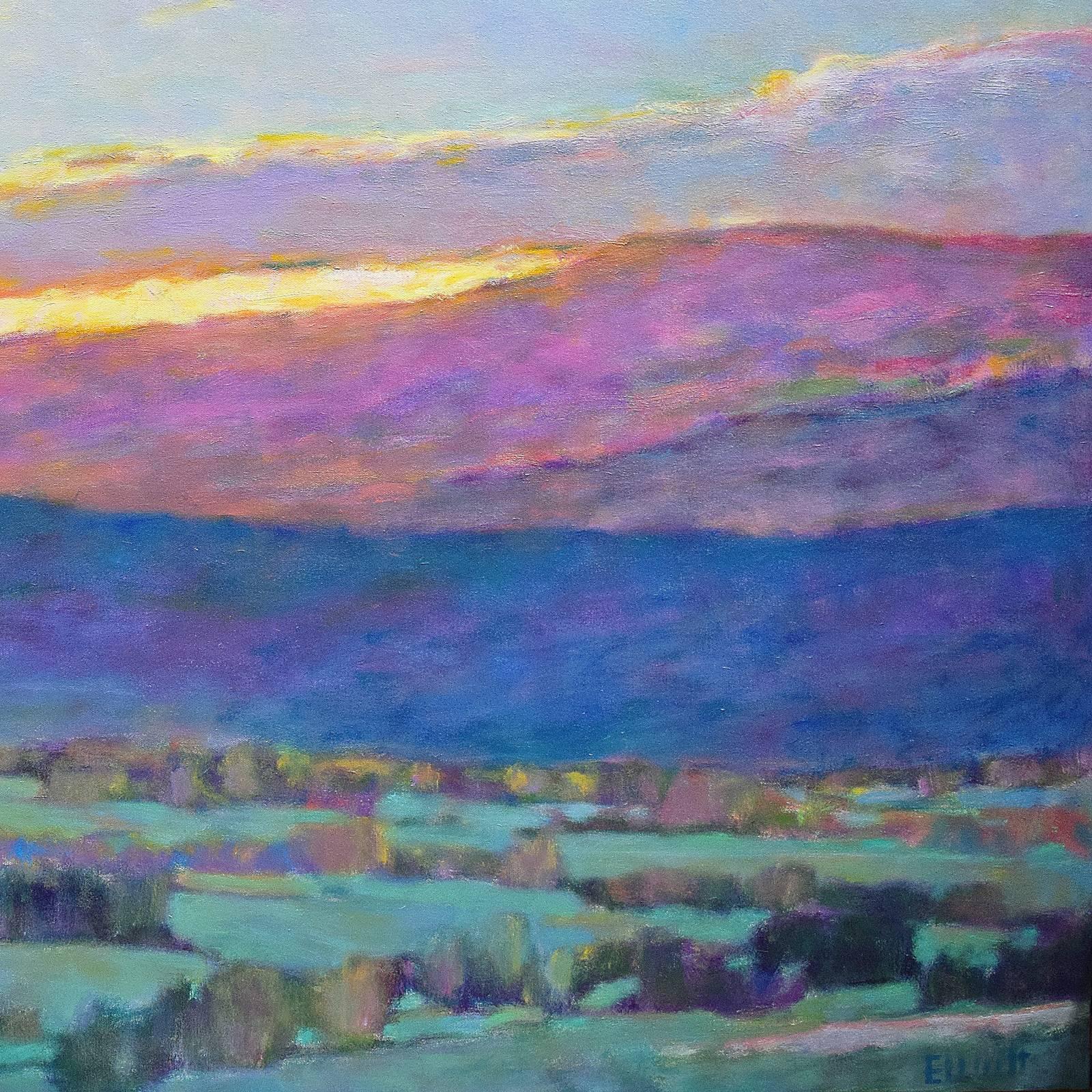 Sun Behind the Foothills - Painting by Ken Elliott