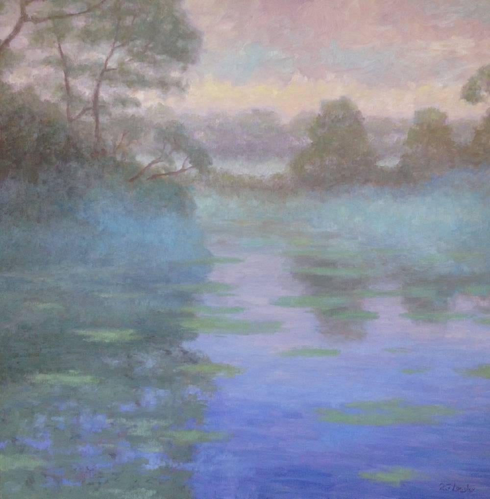 Robert Longley Landscape Painting - Rising mist