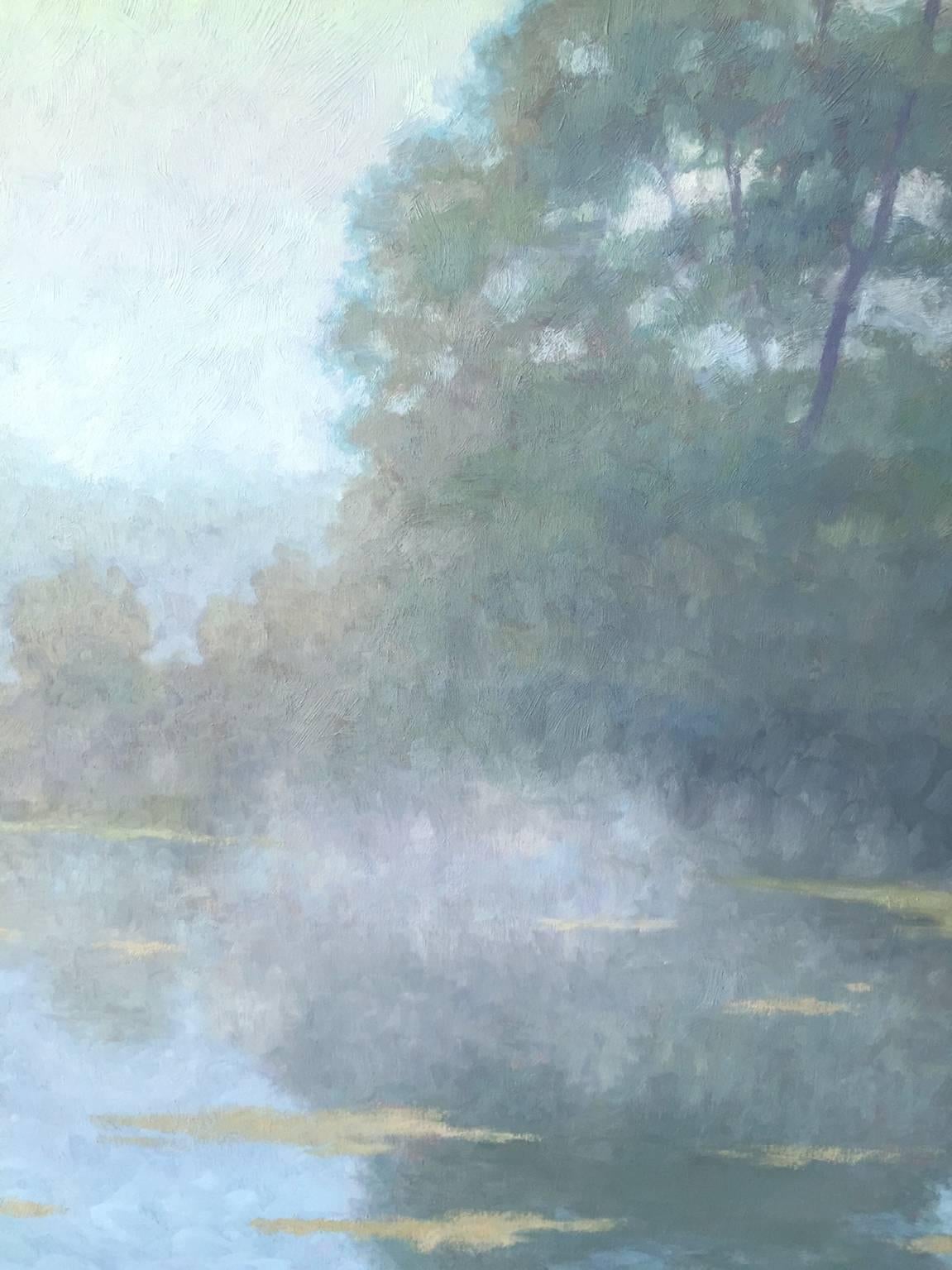 Morning fog - Painting by Robert Longley