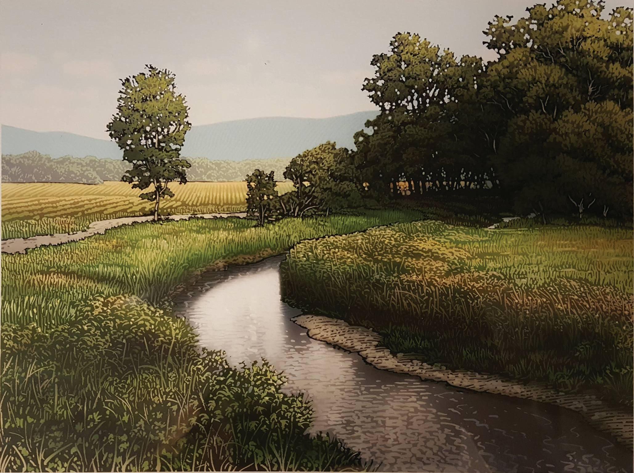 John MacDonald Landscape Print - Summer Dusk