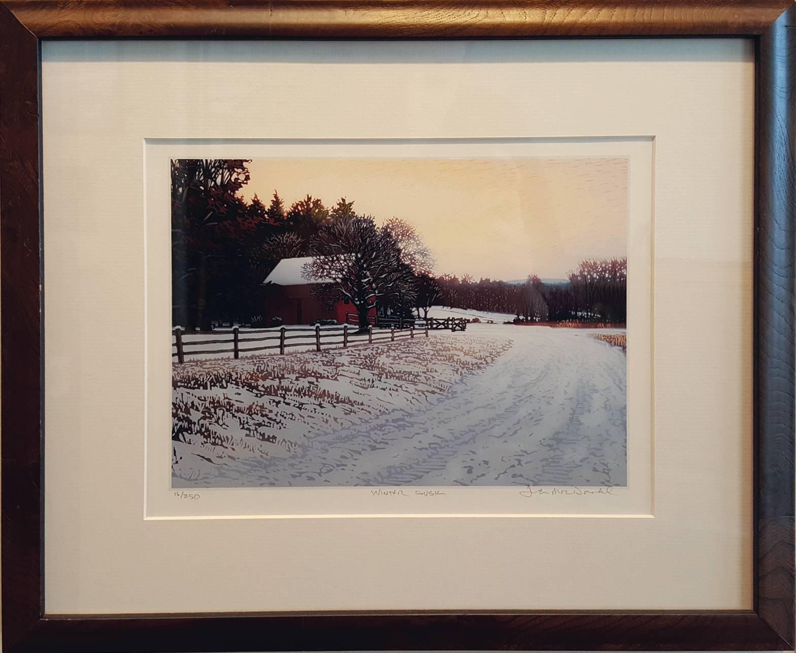 Winter Dusk - American Realist Print by John MacDonald