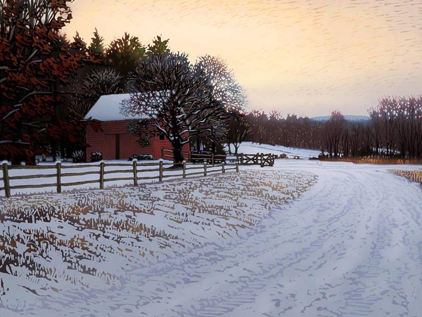 John MacDonald Landscape Print - Winter Dusk