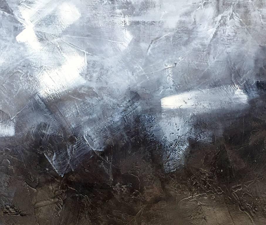 'Industrial Couture', Large Contemporary Abstract Minimalist Acrylic Painting (Schwarz), Abstract Painting, von Teodora Guererra